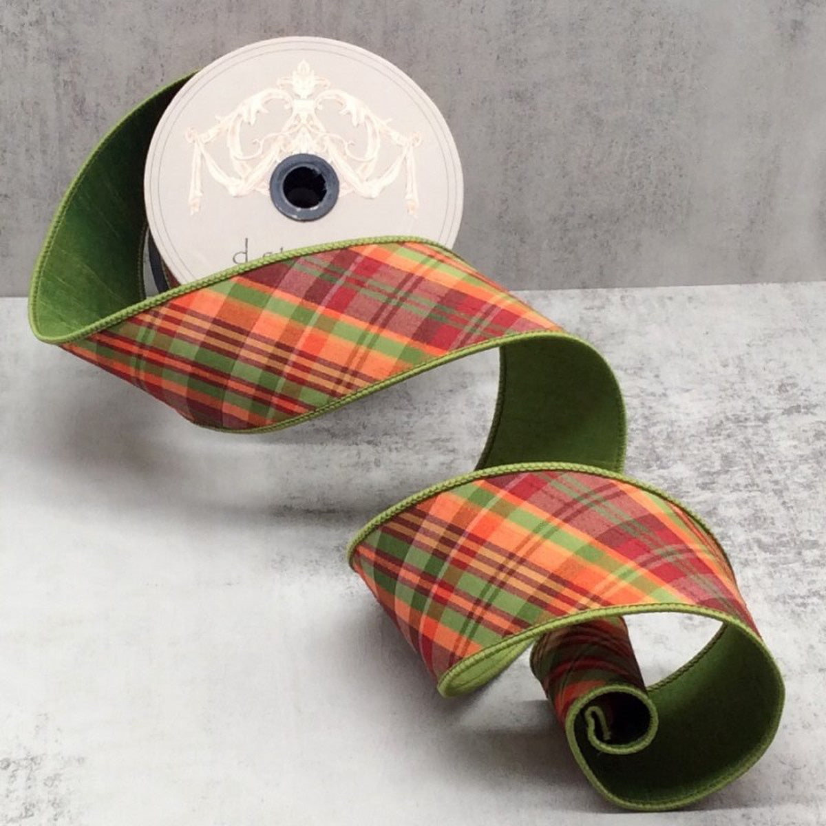 D Stevens Auburn Plaid Ribbon Wired