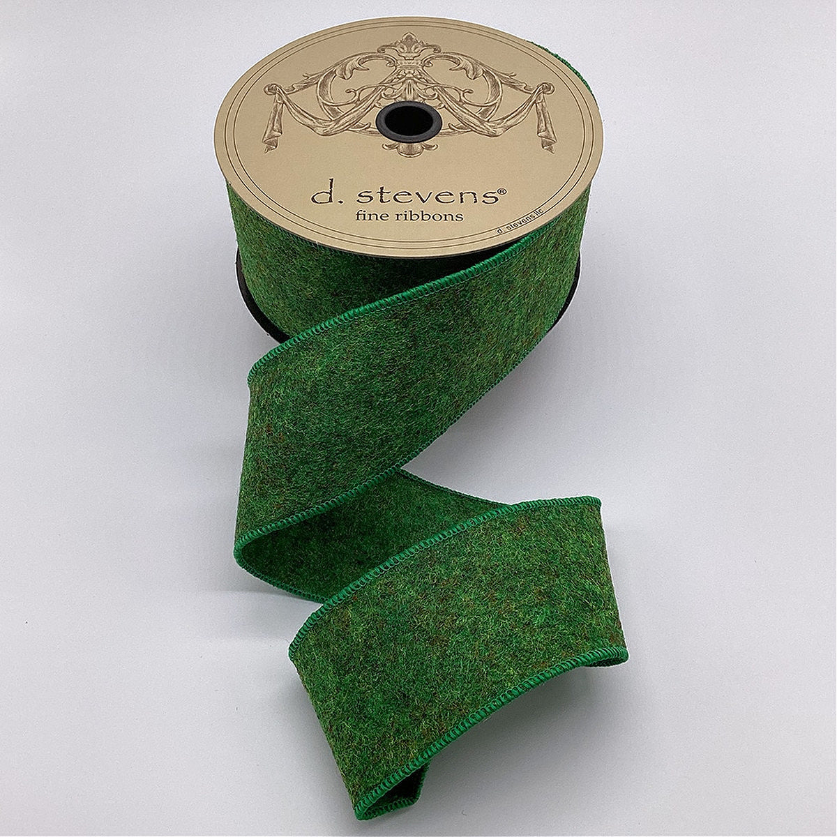Roll of Highland Heather Felt Ribbon, deep green felt ribbon for Christmas