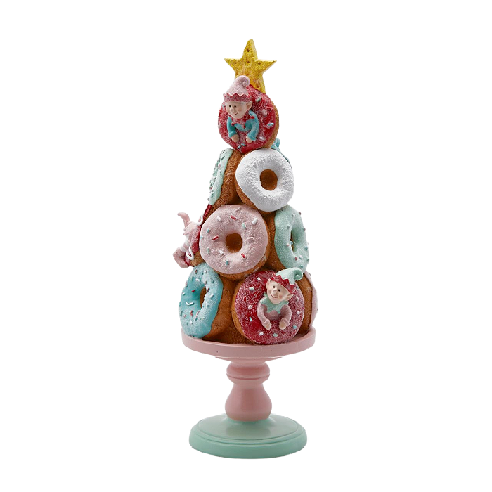 EDG Candy Donut Tree With Elves Christmas Display
