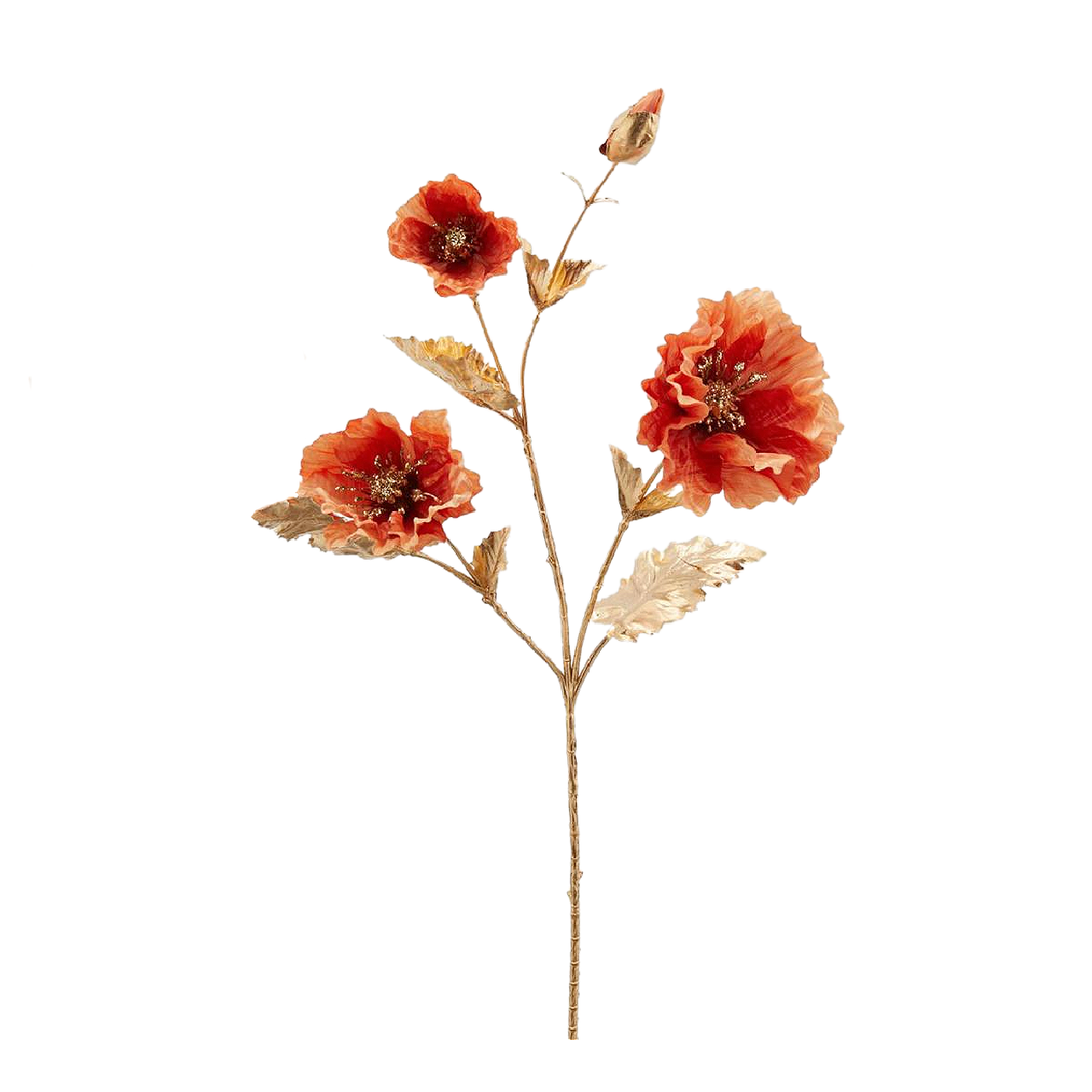 EDG Rust Poppy Artificial Floral Stem