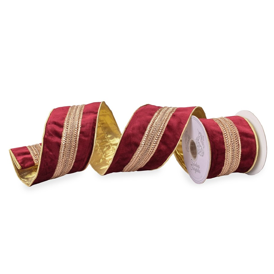 Fabulous Fairytales  Burgundy Deluxe Velvet Ribbon