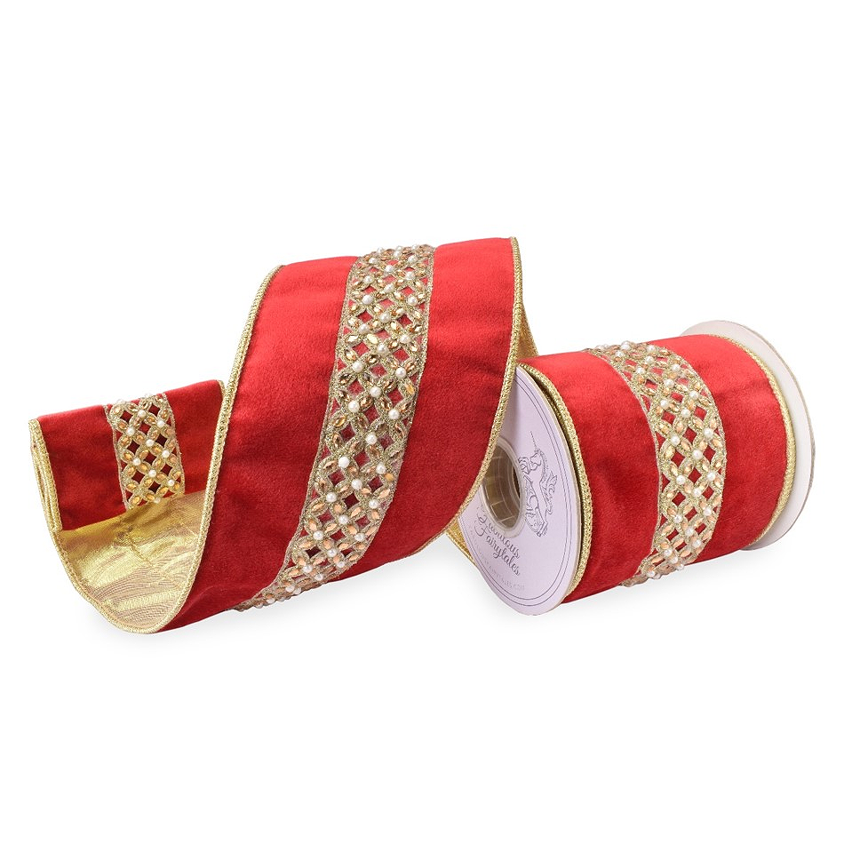 Fabulous Fairytales  Festive Jewels Red Velvet Ribbon