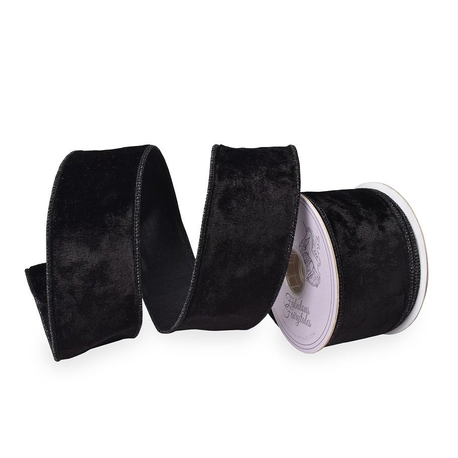 Glam Black Velvet Ribbon