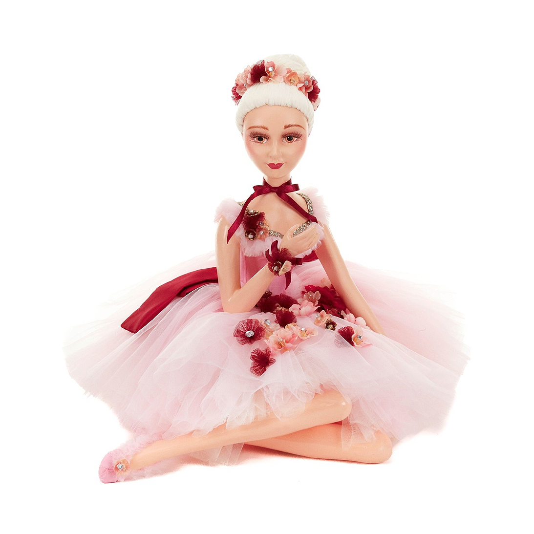 Goodwill Belgium Art of Ballet Pink Tulle Seated Ballerina Doll