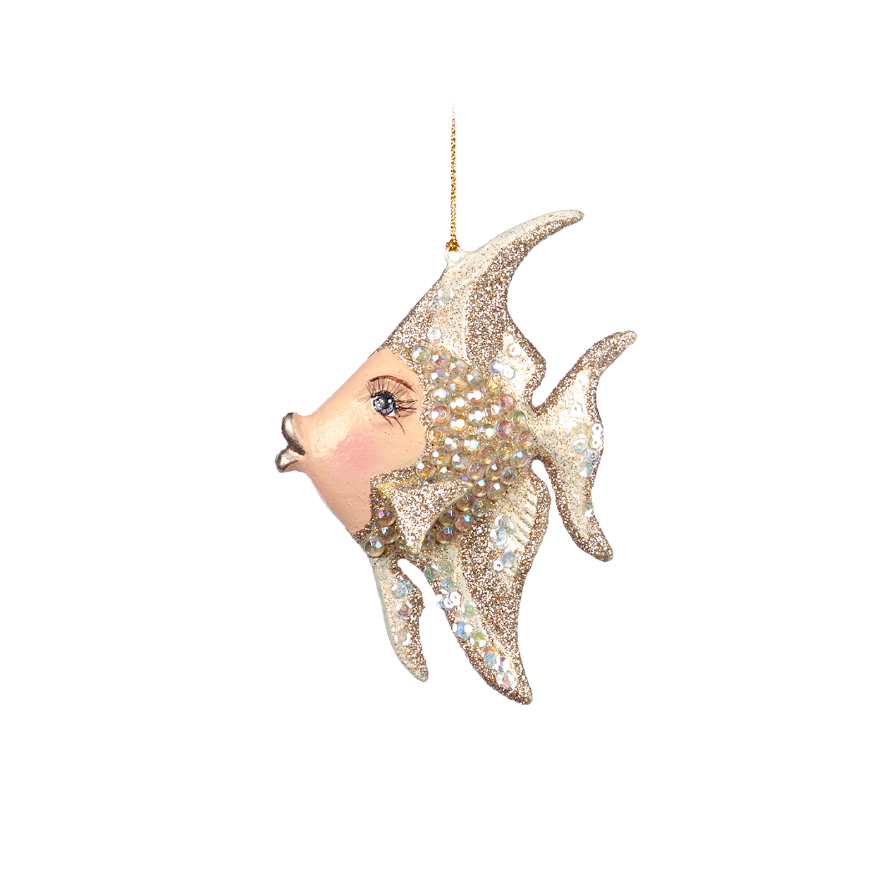 Jewel of the Sea Angel Fish Ornament 5.5"
