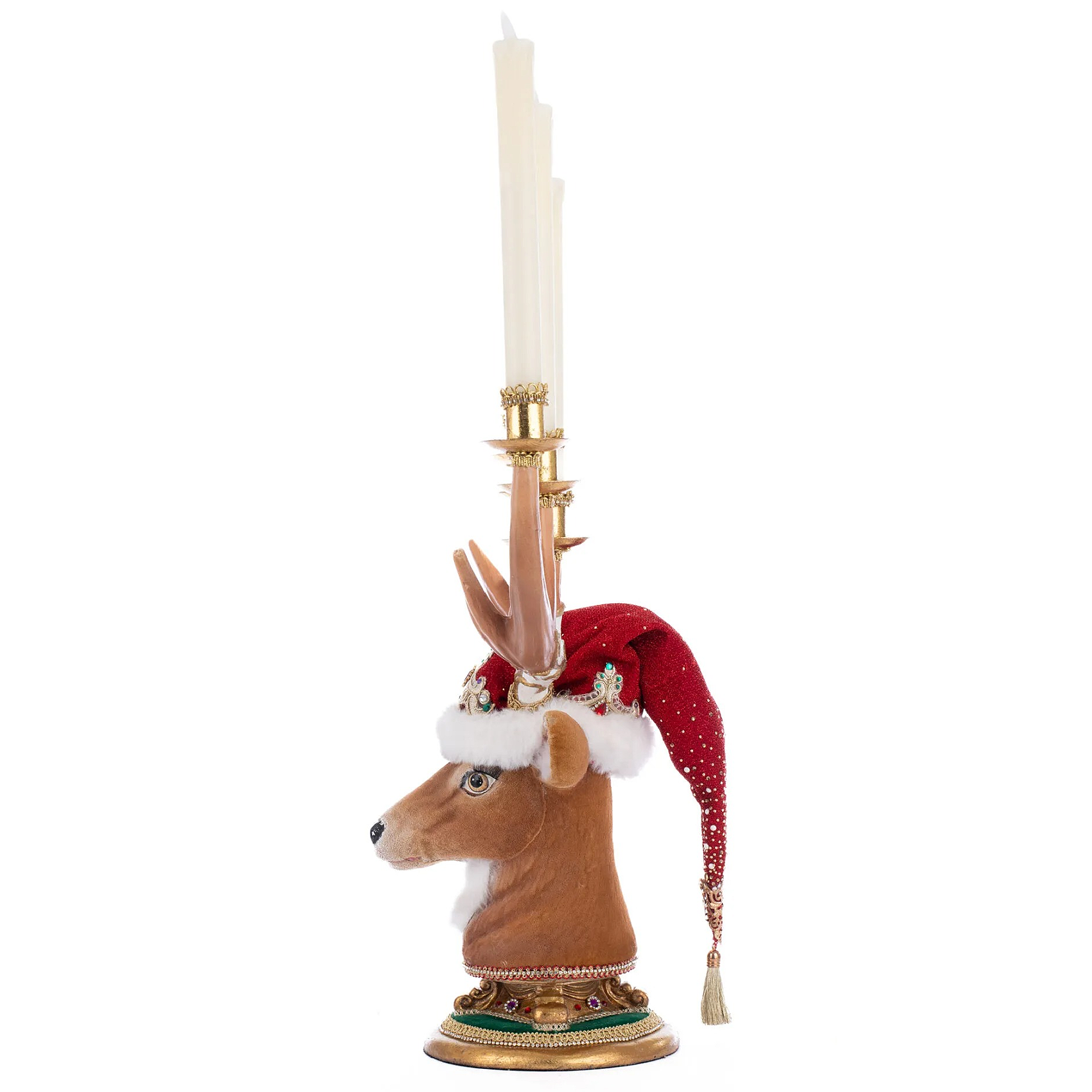 Katherine's Collection Christmas Ball Berry Deer Candelabra