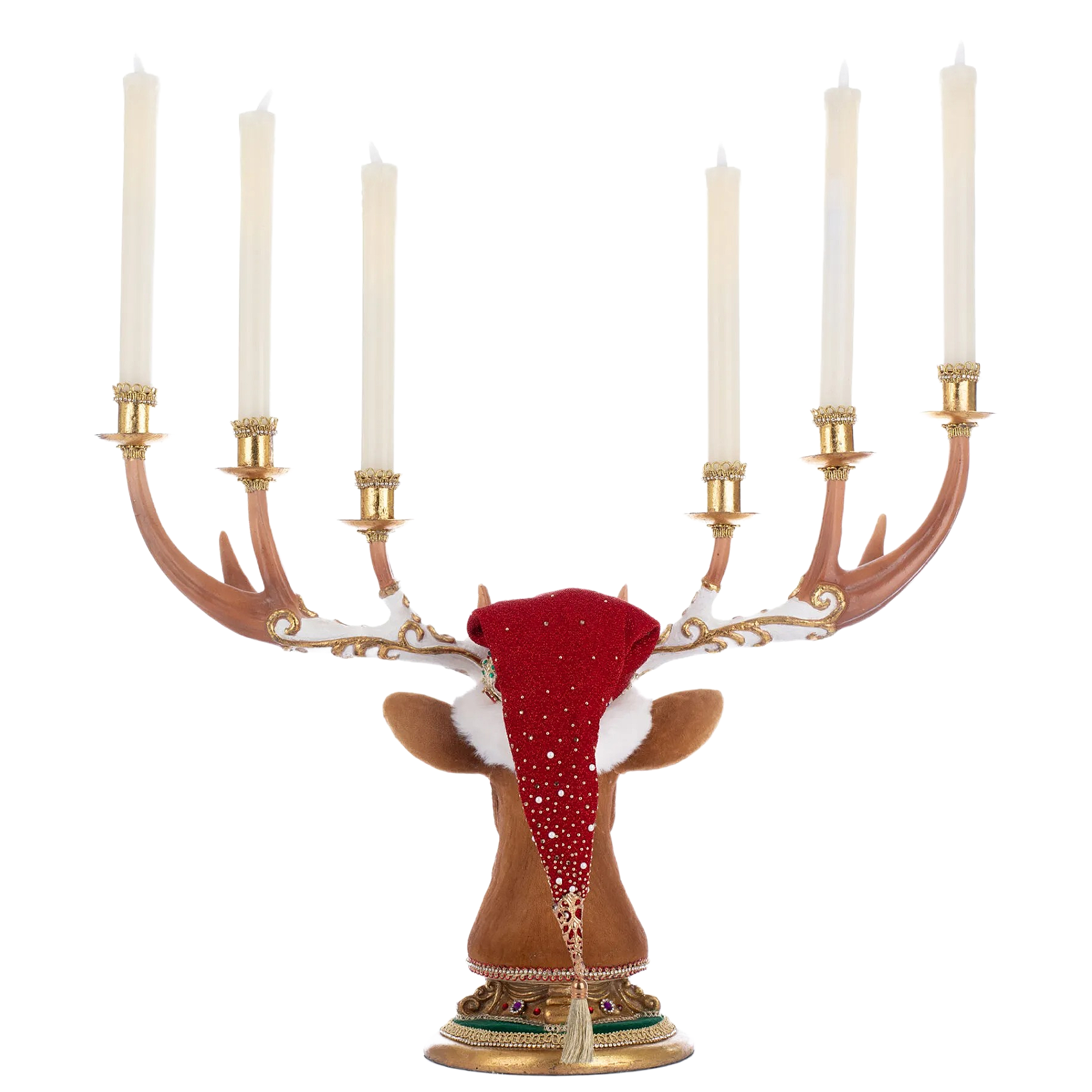 Katherine's Collection Christmas Ball Berry Deer Candelabra