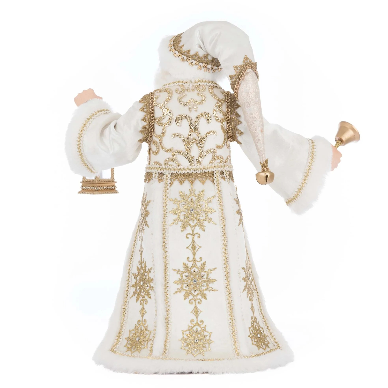 Katherine's Collection Christmas Golden Leaf Santa Claus with Lantern