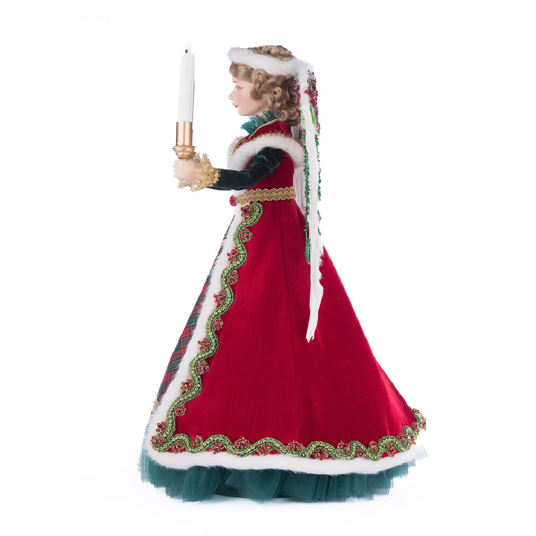 Katherine's Collection Penelope Poinsettia Angel Tree Topper