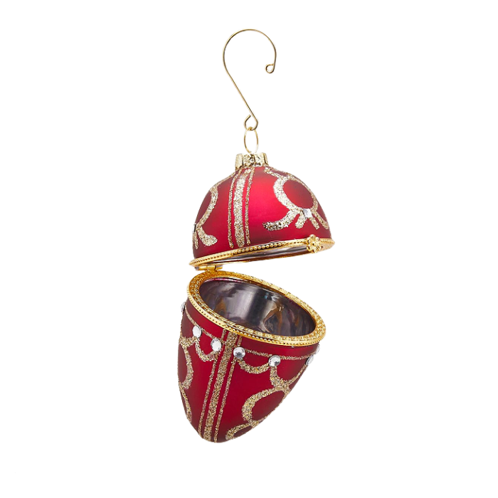 EDG Majestic Burgundy Egg Christmas Bauble