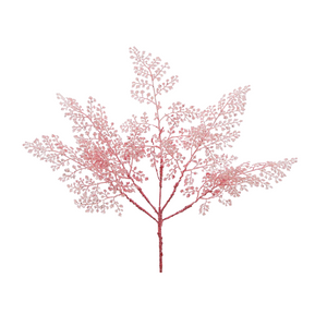 EDG Candy Pink Glitter Fern Foliage Stem