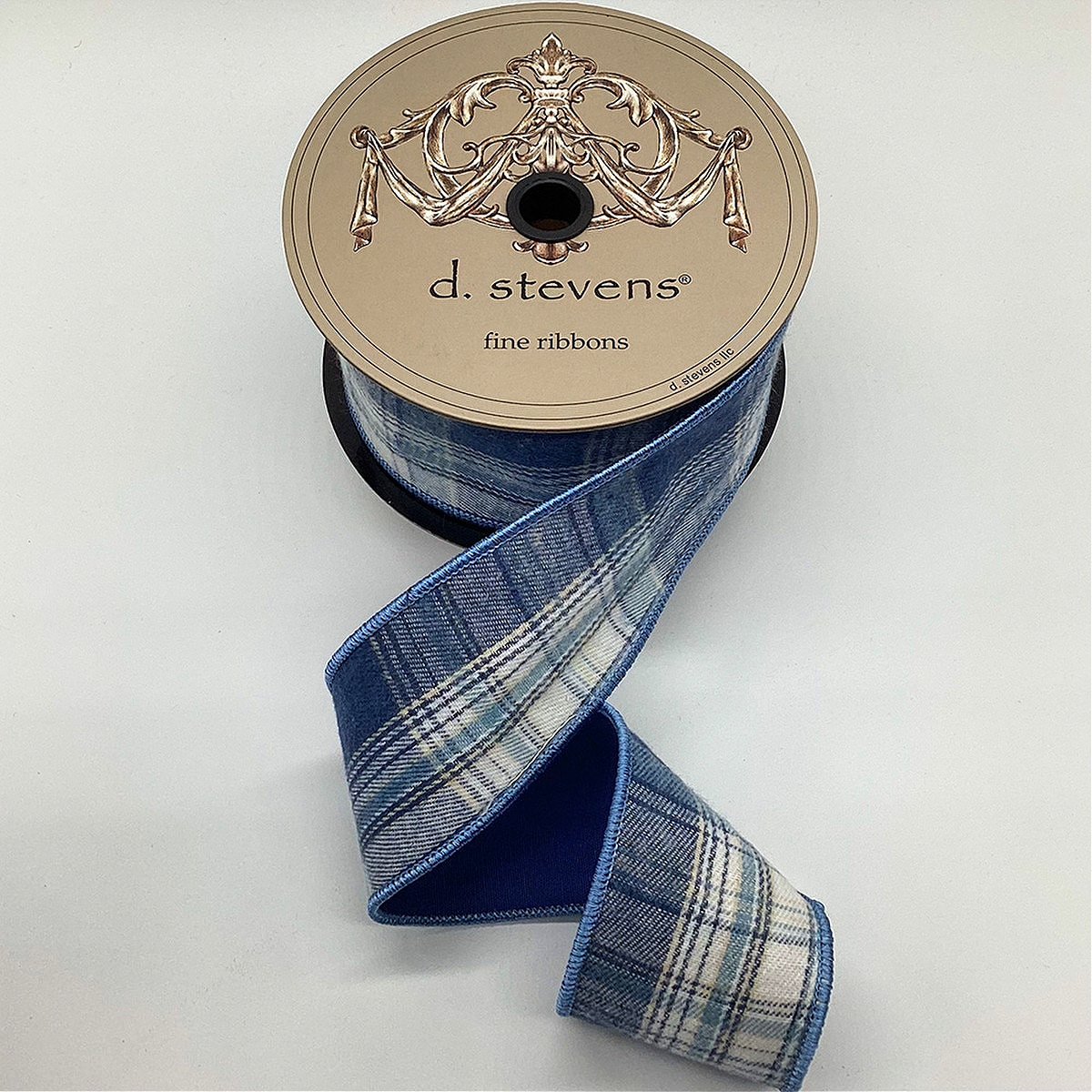 D Stevens Brexton Plaid Wool Wired Ribbon