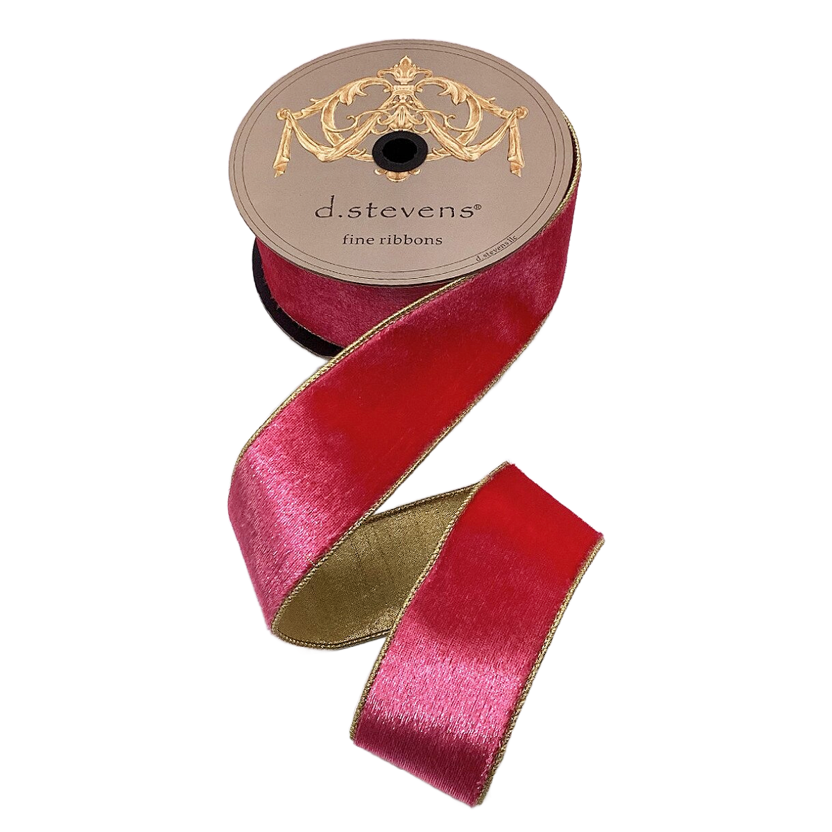 D Stevens Fuchsia Iced Velvet Ribbon