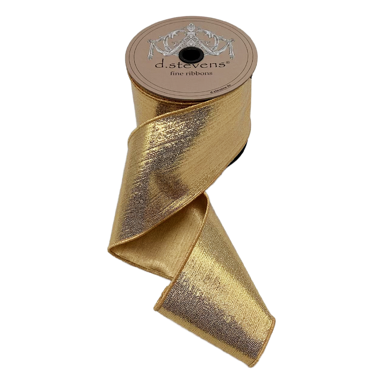 D Stevens Glorious Metallic Gold Wired Ribbon