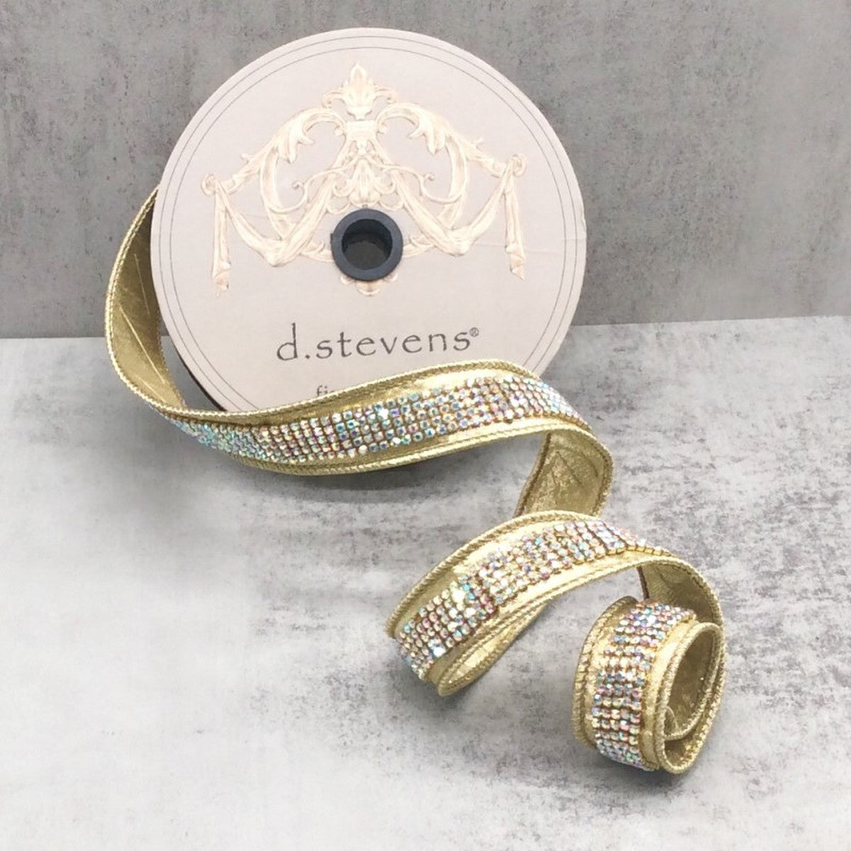D Stevens Golden Duchess Wired Holiday Ribbon - Fabulous Fairytales