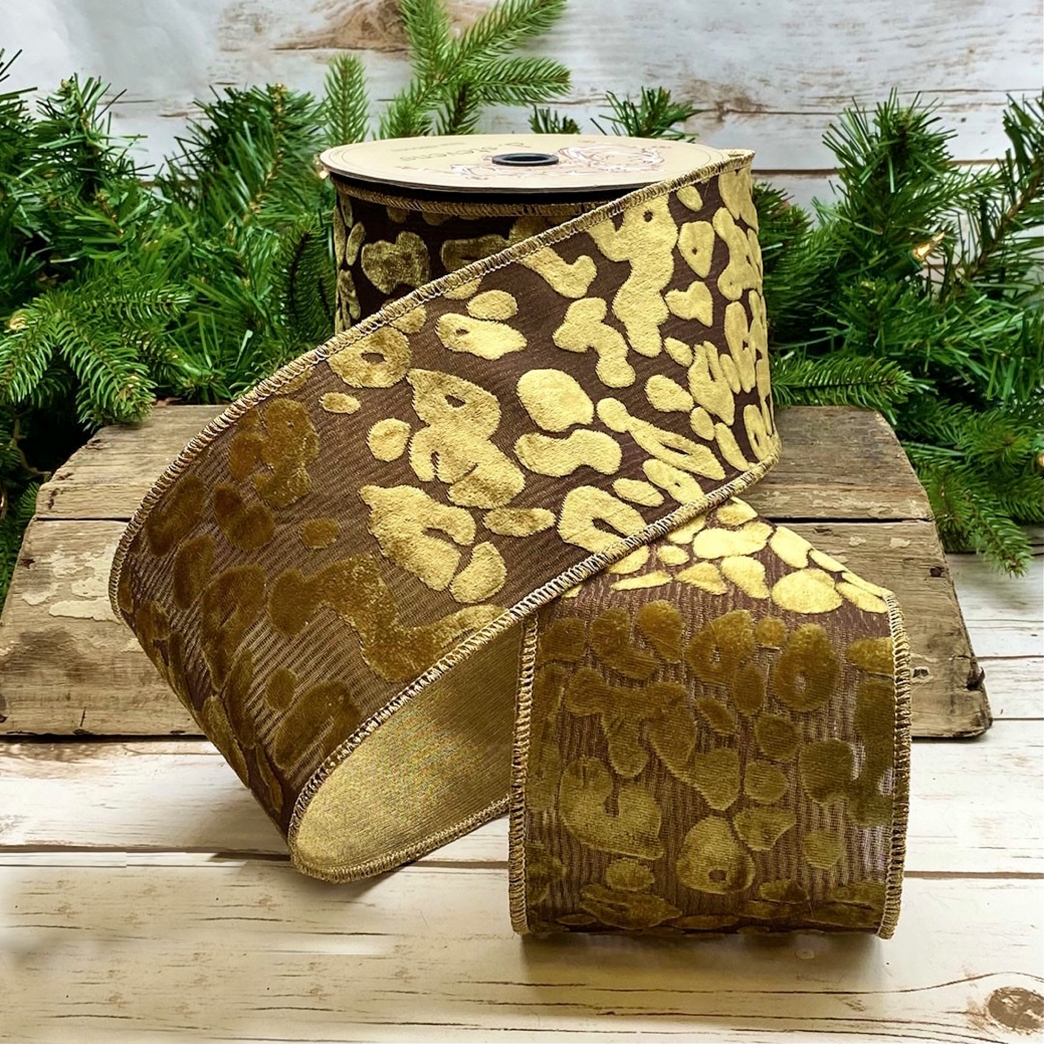 Gold Wired Christmas Ribbon – Luxury Designer Ribbons UK - Fabulous ...