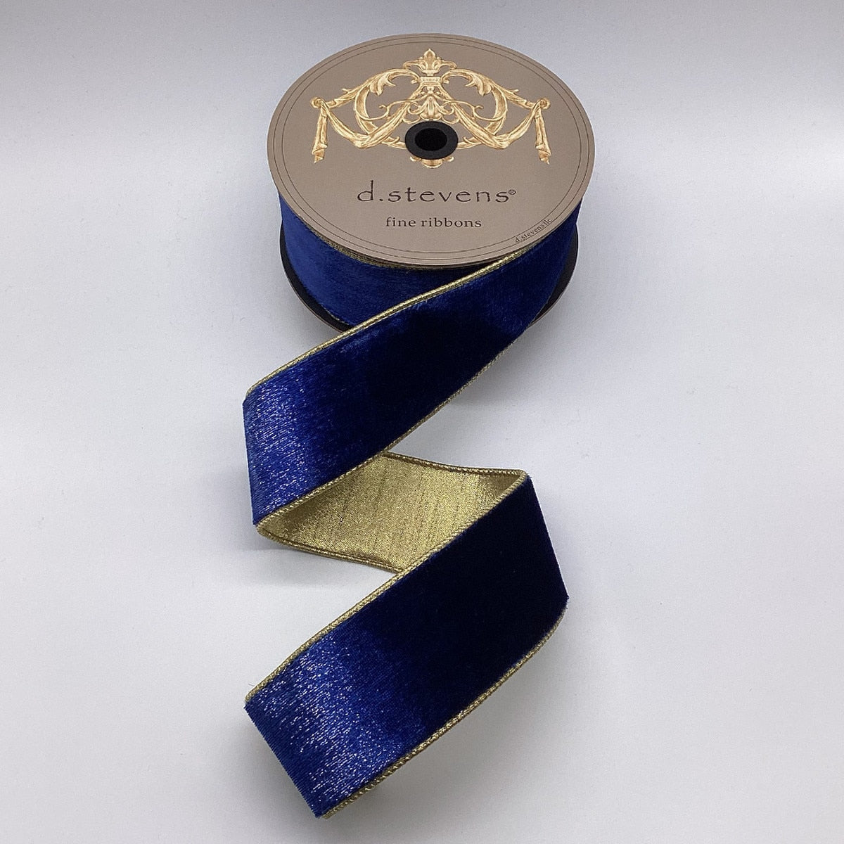 D Stevens Navy Blue Iced Velvet Ribbon