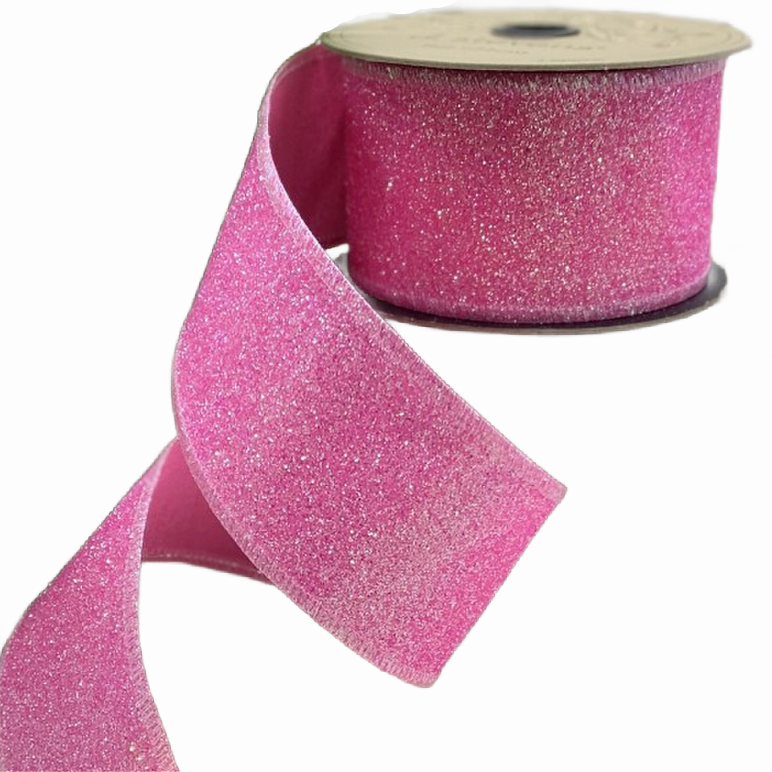 D Stevens Raspberry Pink Sugar Glitter Ribbon