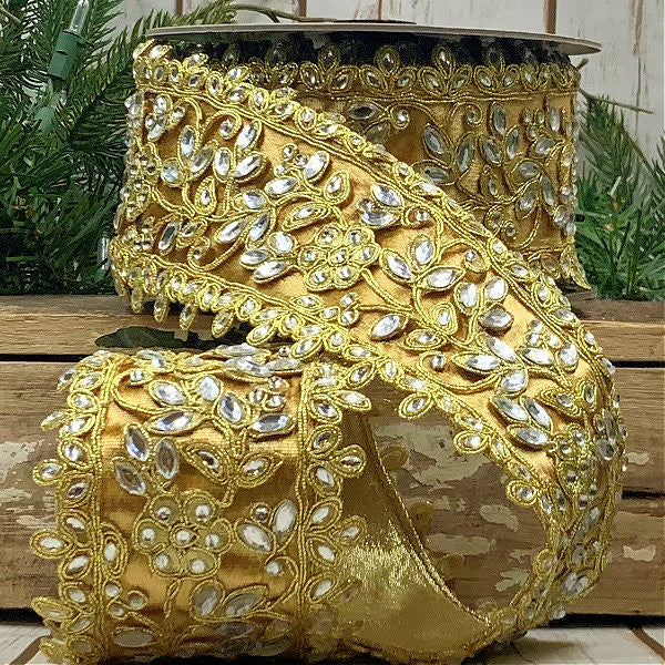 D Stevens Versailles Gilded Crystal Ribbon