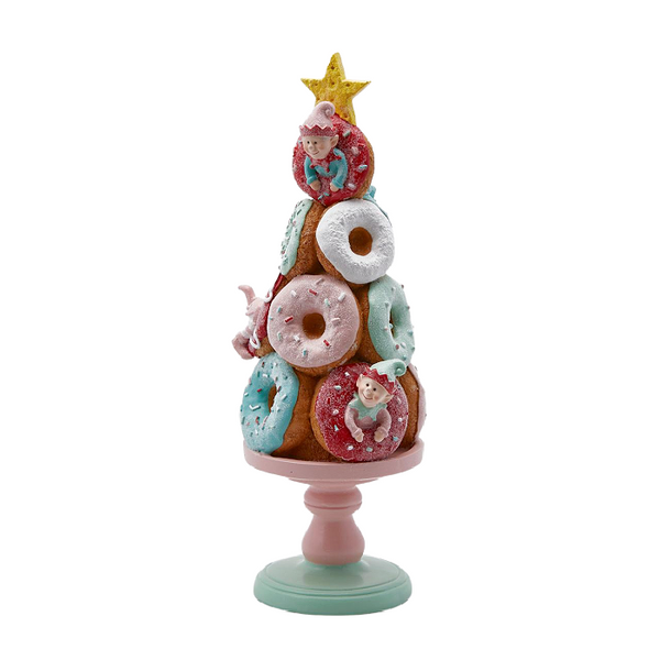 EDG Candy Donut Tree With Elves Christmas Display Decoration - Fabulous ...