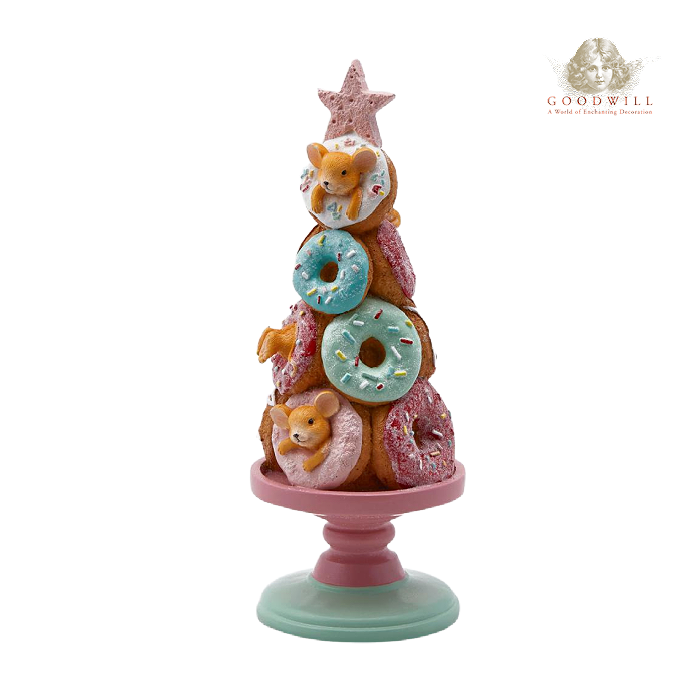 EDG Candy Donut Tree With Mice Christmas Display