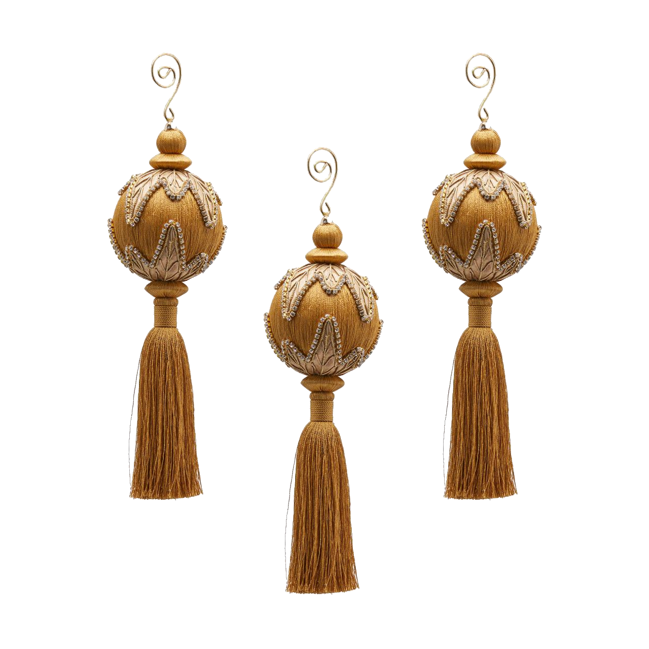 EDG Golden Acanthus Crystal Tassel Bauble