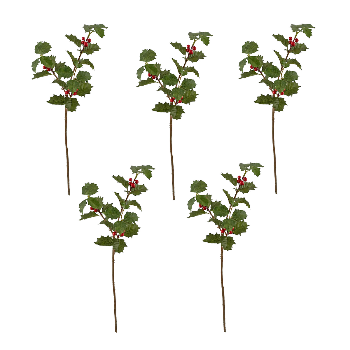 EDG Holly Berry Branch Decorative Stem