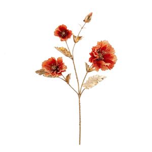 EDG Rust Poppy Artificial Floral Stem 