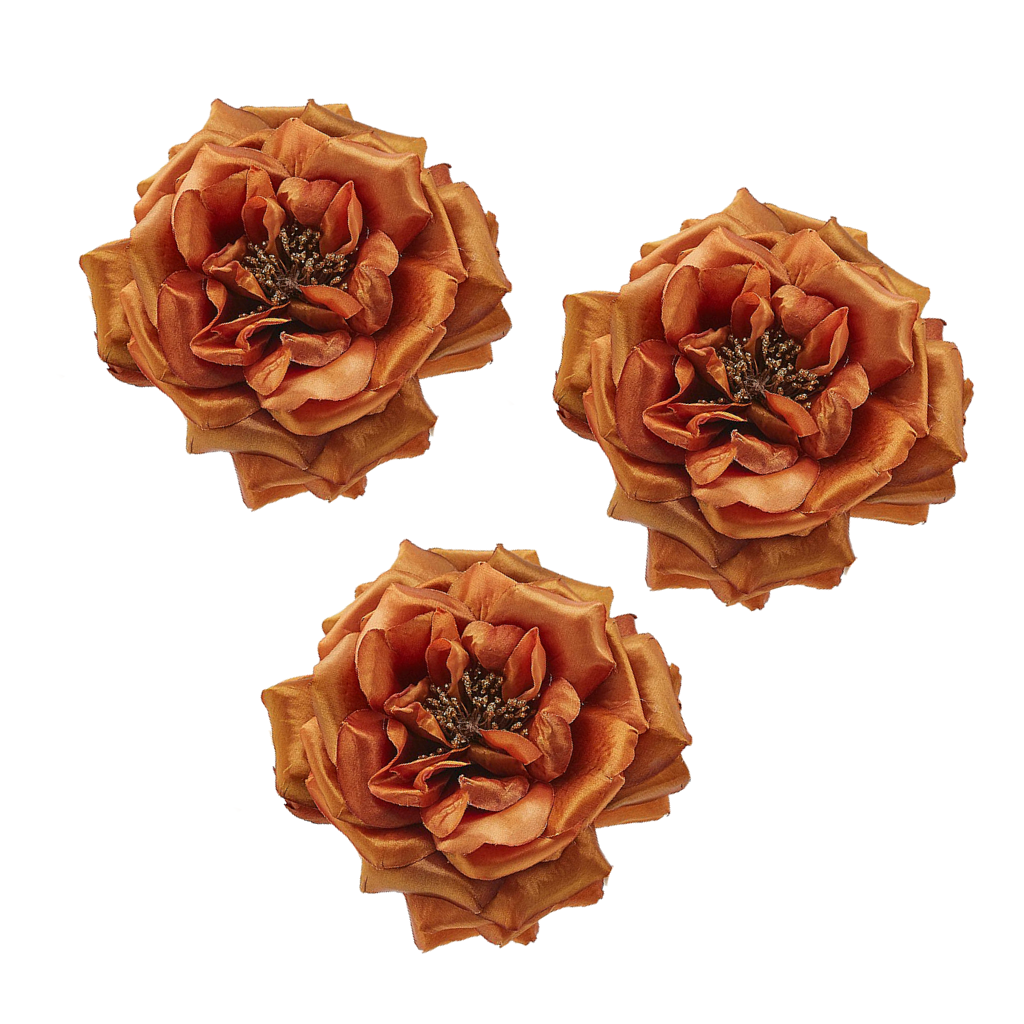 EDG Autumn Dream Rose Clip on Faux Flower Decoration