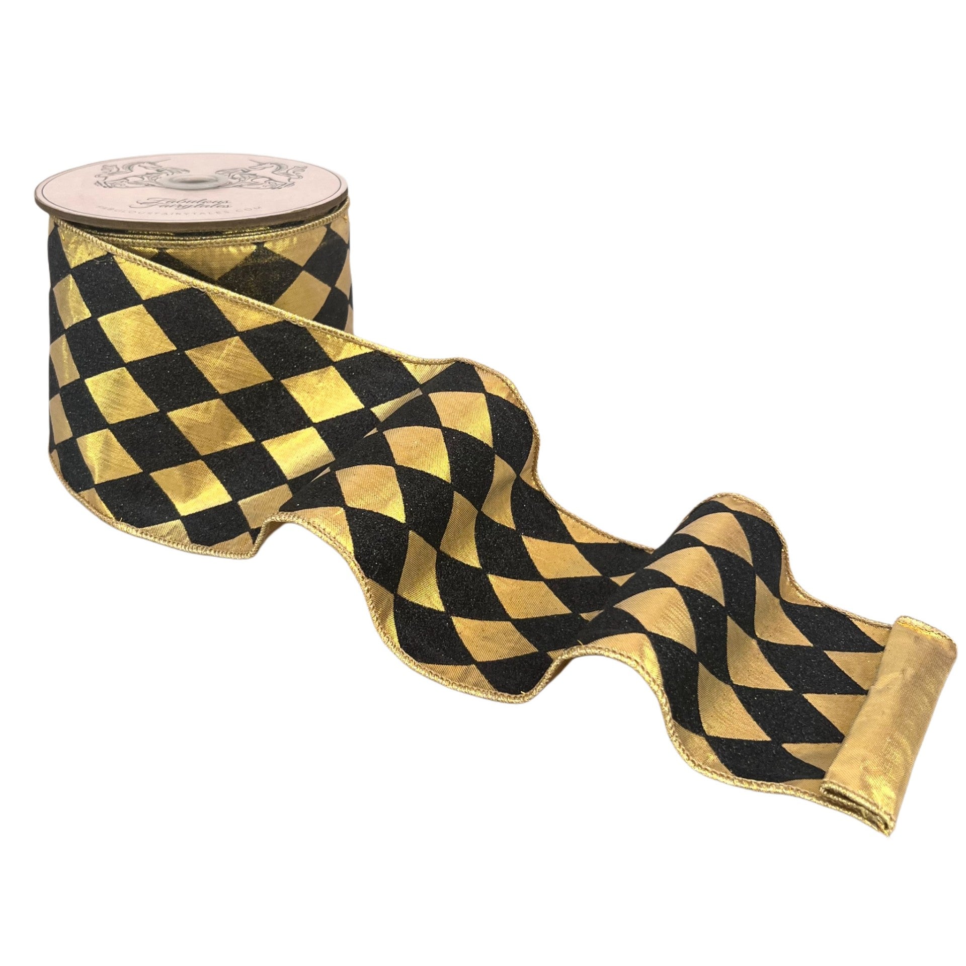 Golden Harlequin Ribbon 4" x 10yds