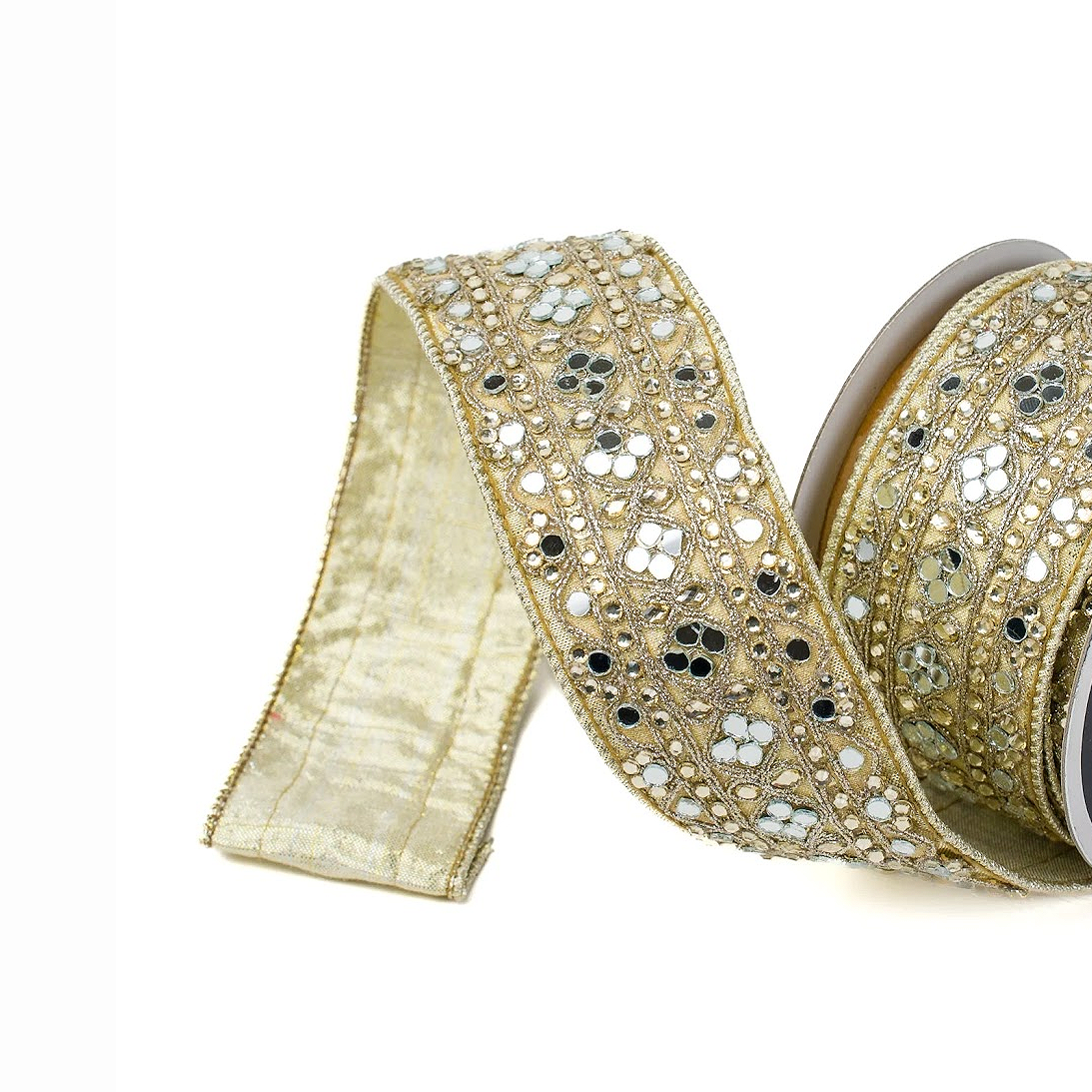Odden Ribbon Farrisilk Ornate Gold Opulence Wired Ribbon Christmas Decor - Fabulous ...