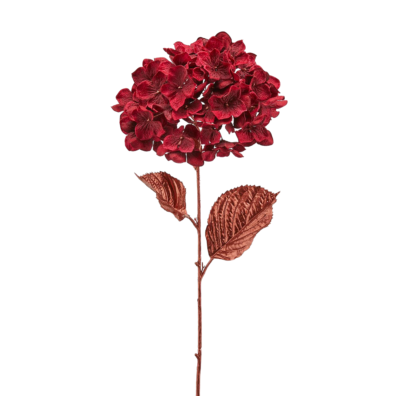 EDG Festive Red Hydrangea Faux Floral Stem