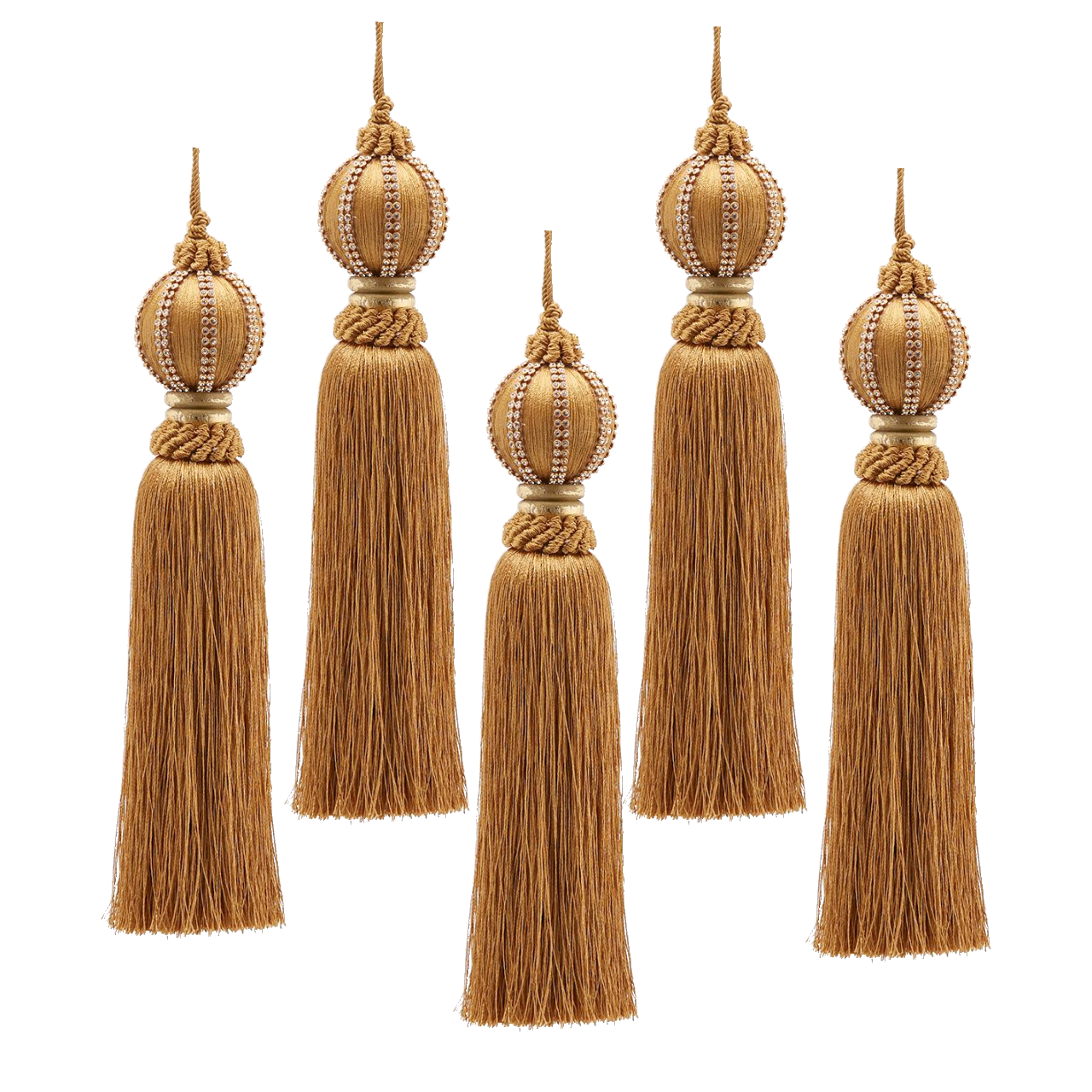 Enzo De Gasperi Golden Glam Crystal Tassel Christmas Decoration