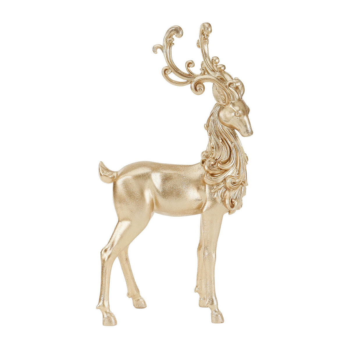 Goodwill Belgium Gold baroque antler deer tabletop Christmas decoration
