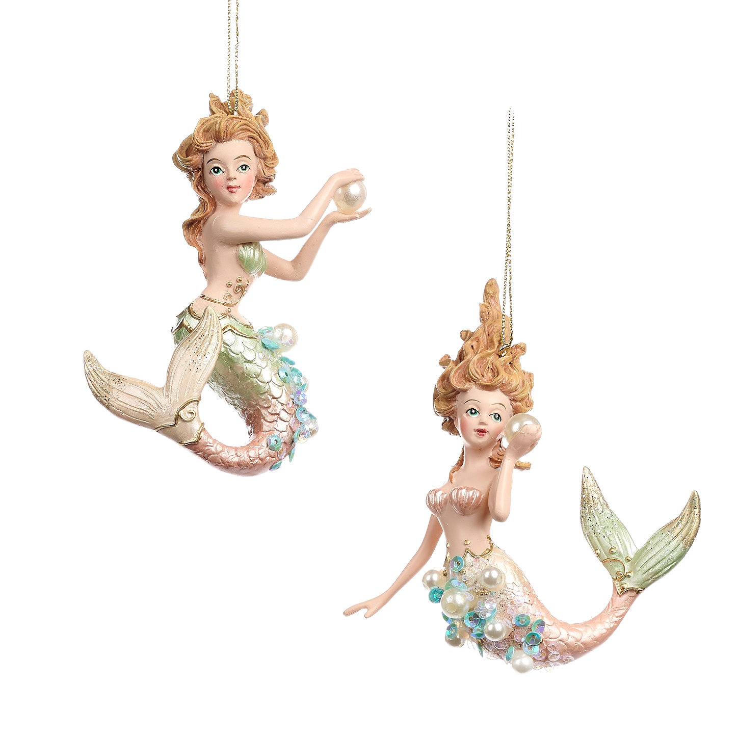 Goodwill Belgium Belle de Mer Mermaids Two Mermaid Tree Ornaments