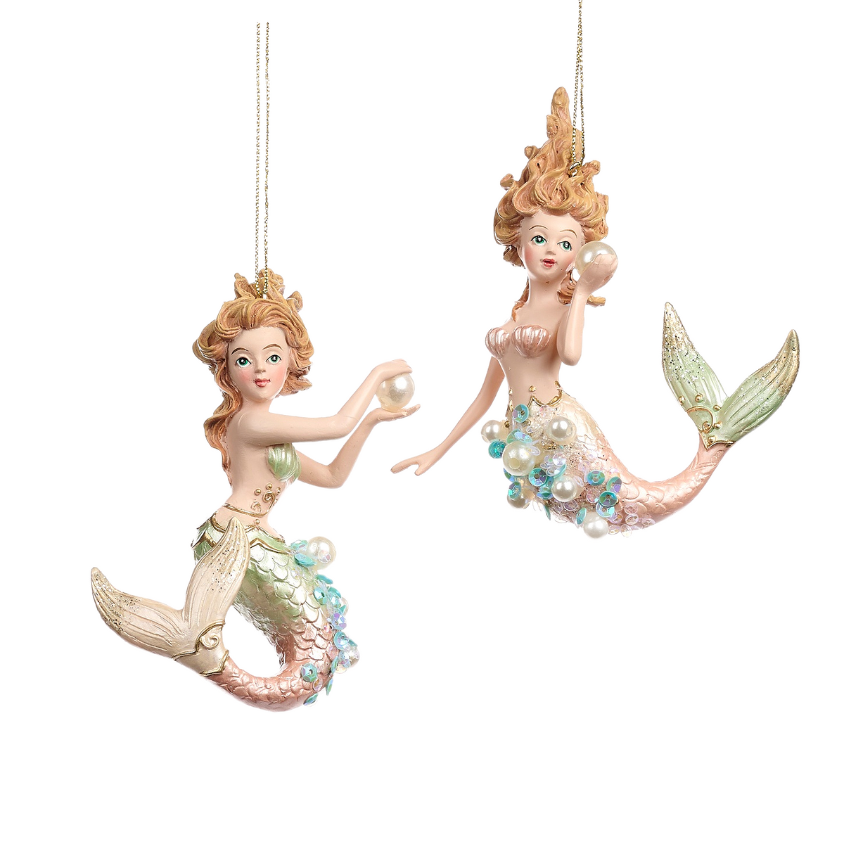 Goodwill Belgium Belle de Mer Mermaids Two Mermaid Tree Ornaments