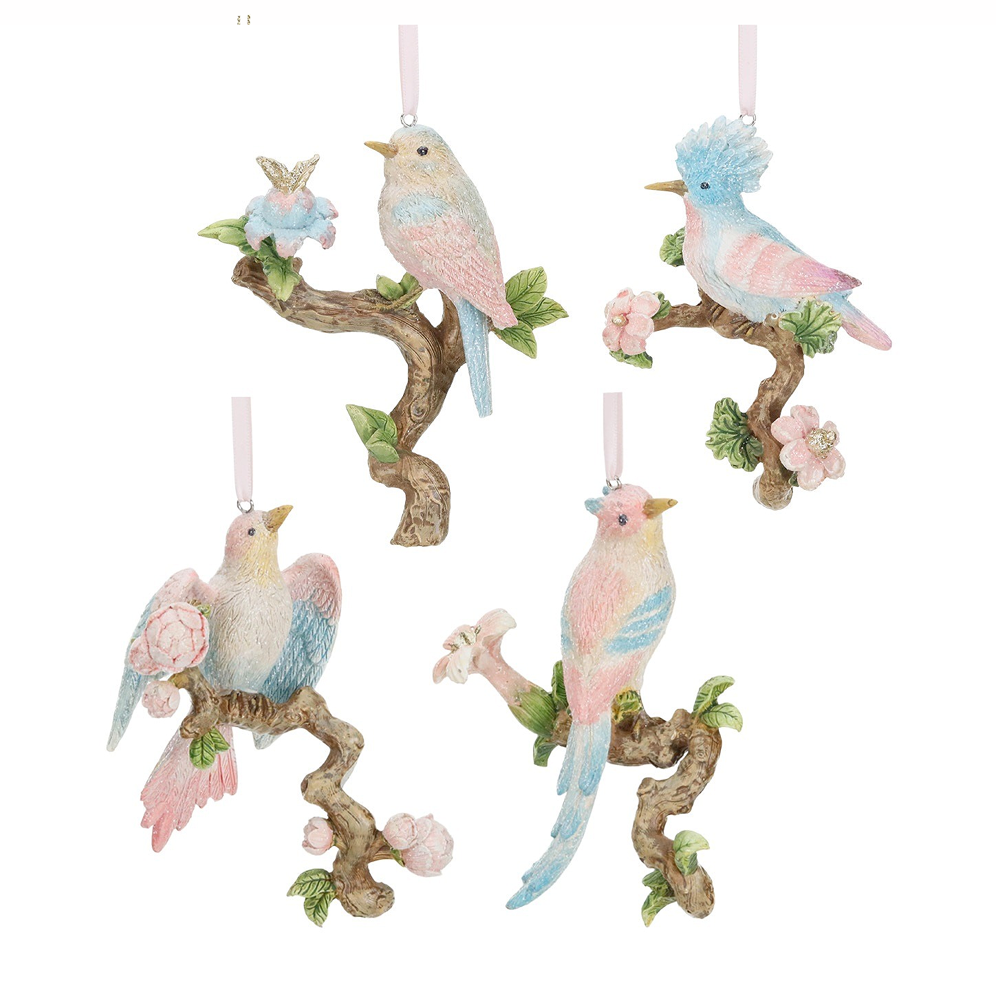 Goodwill Belgium Candy Chinoiserie Bird Ornaments