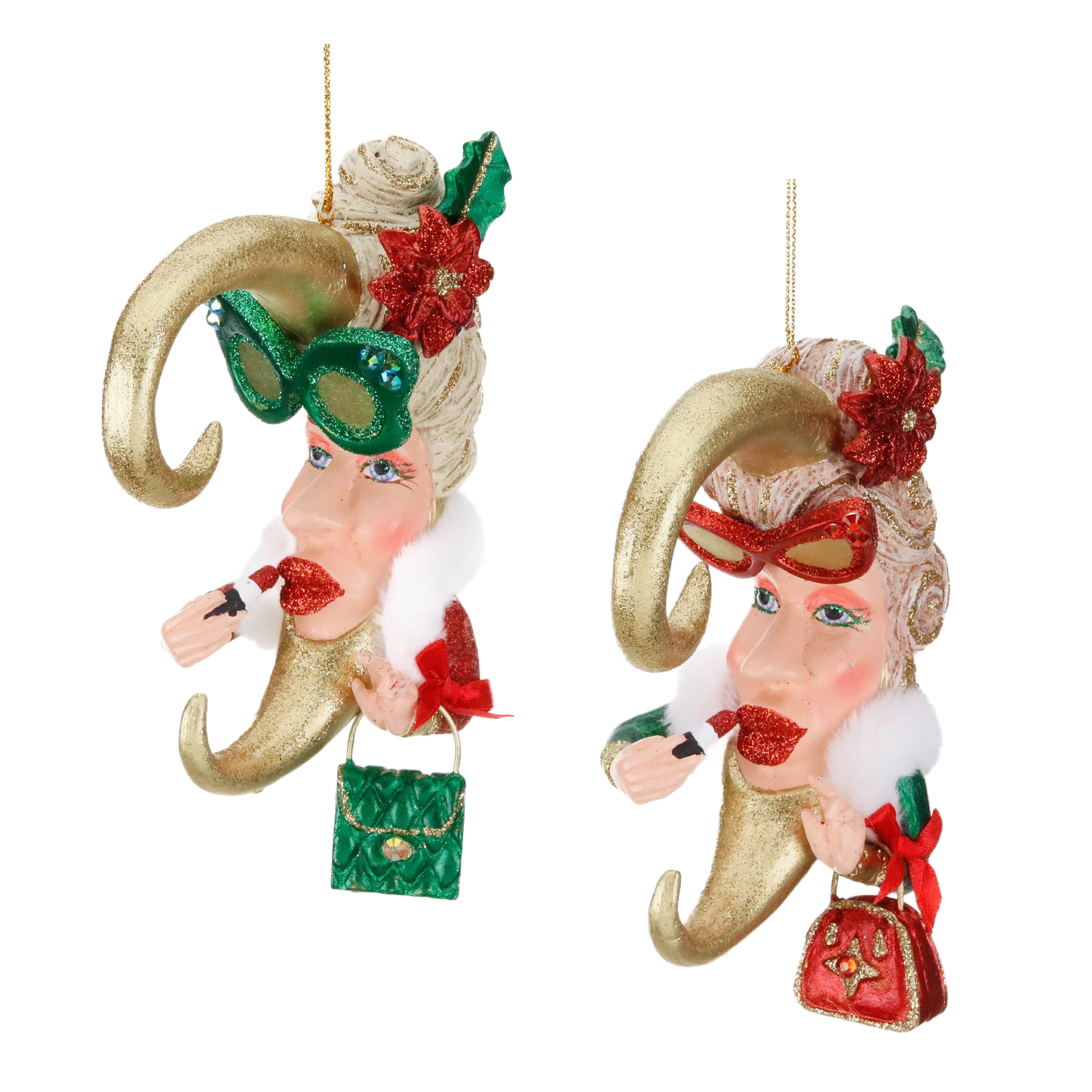 Goodwill Belgium Holiday Decor
Christmas Couture Lipstick Moons Ornaments