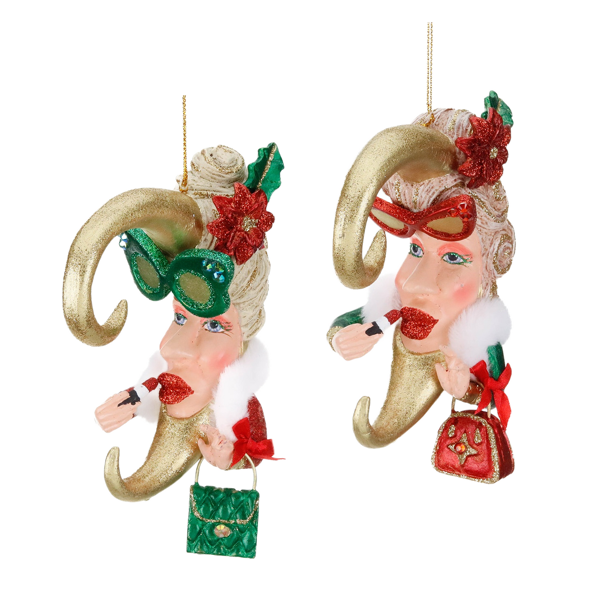 Goodwill Belgium Holiday Decor
Christmas Couture Lipstick Moons Ornaments