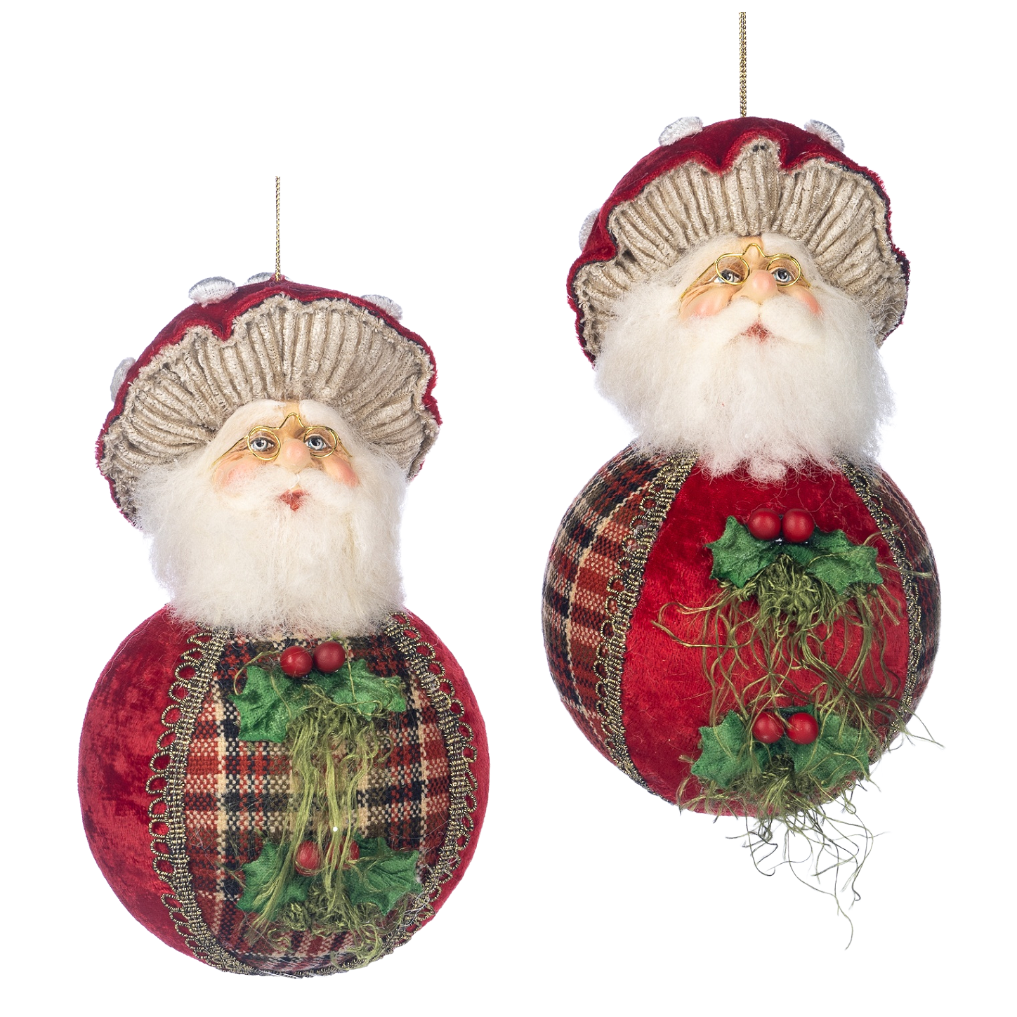 Goodwill Belgium Woodland Fairytale Mushroom Santa Baubles