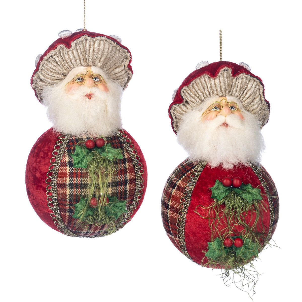 Goodwill Belgium Woodland Fairytale Mushroom Santa Baubles