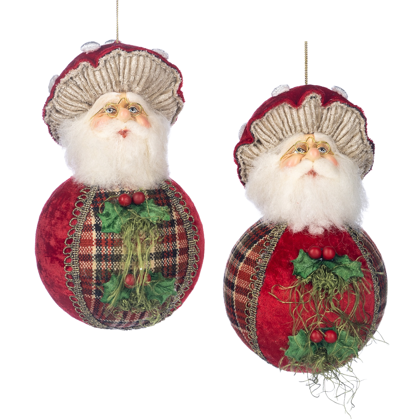 Goodwill Belgium Woodland Fairytale Mushroom Santa Baubles