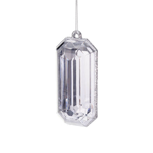 Goodwill Belgium Clear Facet Jewel Ornament Rectangle