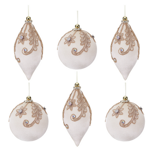 Enchanting Snowfall Velvet Jewel Bauble