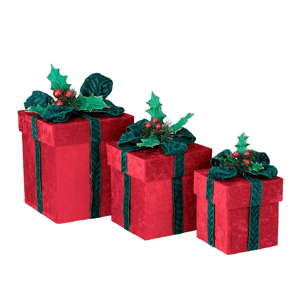 Goodwill Belgium Fabric Holly Gift Box Trio