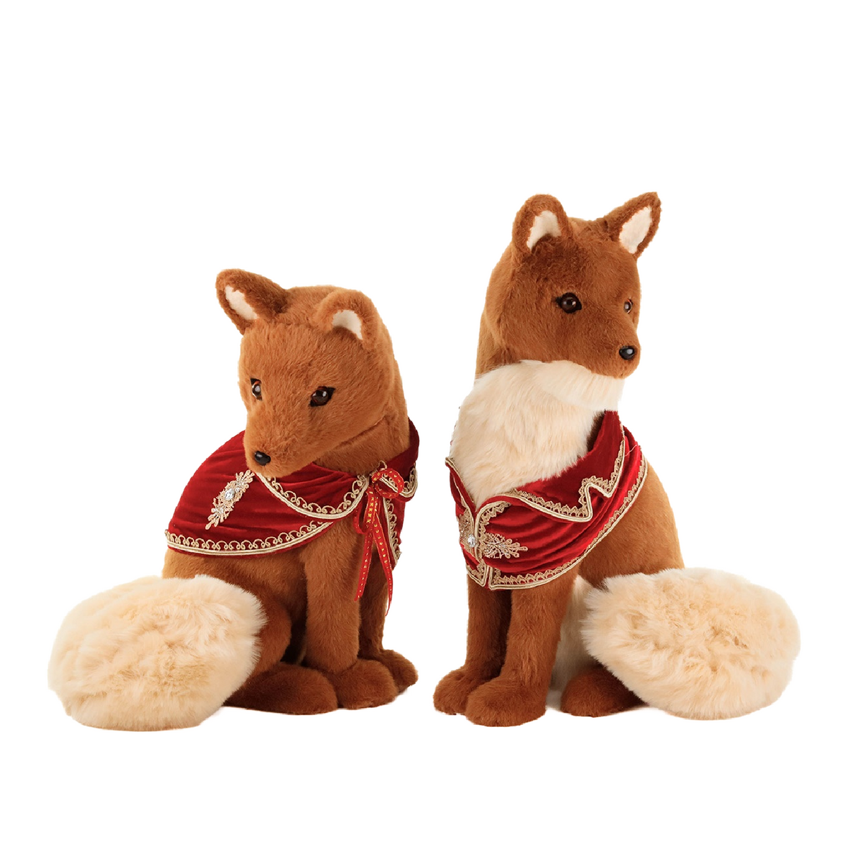 Goodwill Belgium Festive Fox Couple with Velvet Capes
