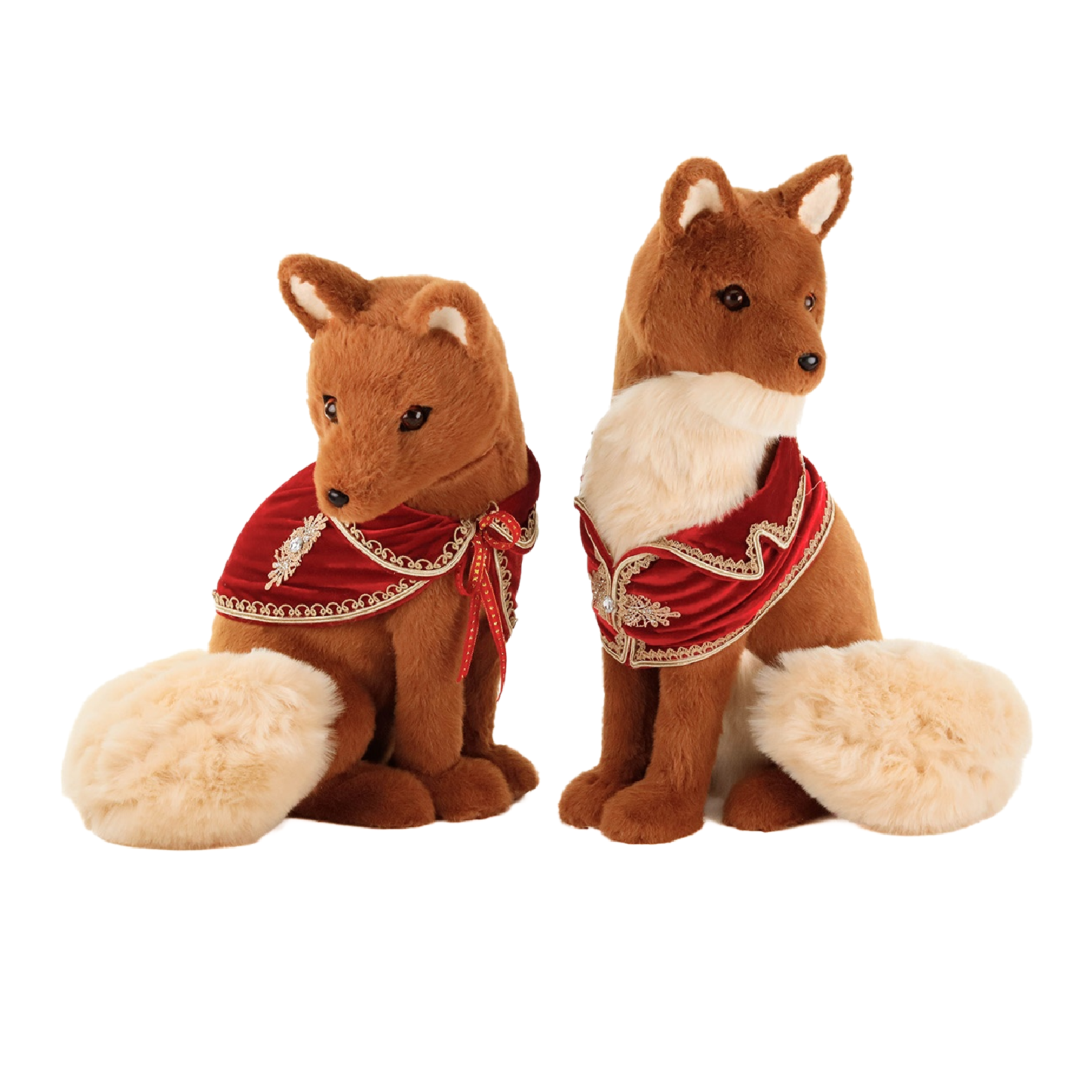 Goodwill Belgium Festive Fox Couple with Velvet Capes