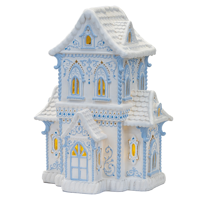 Grand Delft Gingerbread House Tabletop LED