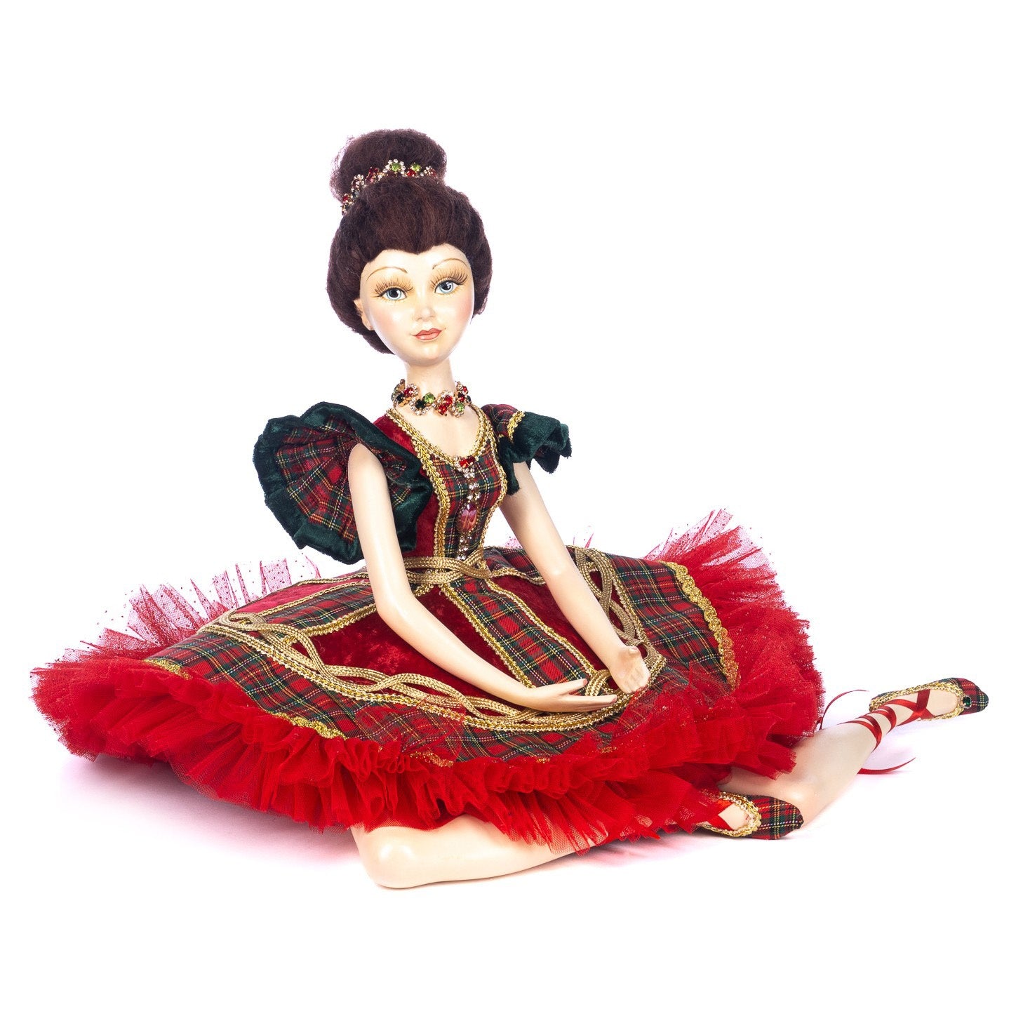 Goodwill Belgium Highland Tartan Seated Ballerina Doll