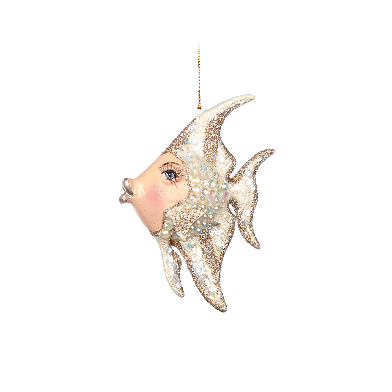 Jewel of the Sea Angel Fish Ornament 5.5"